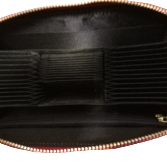 Andoilt Women’s Leather Zip Around Wristlet RFID Blocking Inside Zippered Pocket - Picture 3 of 11